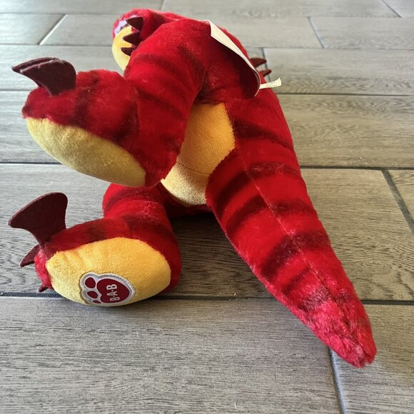 Build A Bear Red Raptor Dinosaur Plush Stuffed Animal 16” - Picture 7 of 8